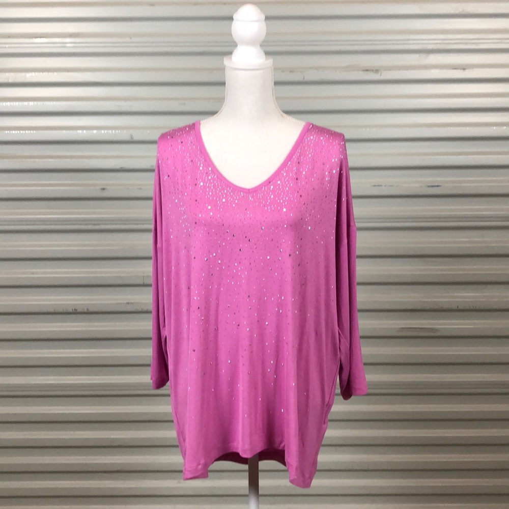 Design History Women’s Missy XXL Bedazzled Blouse